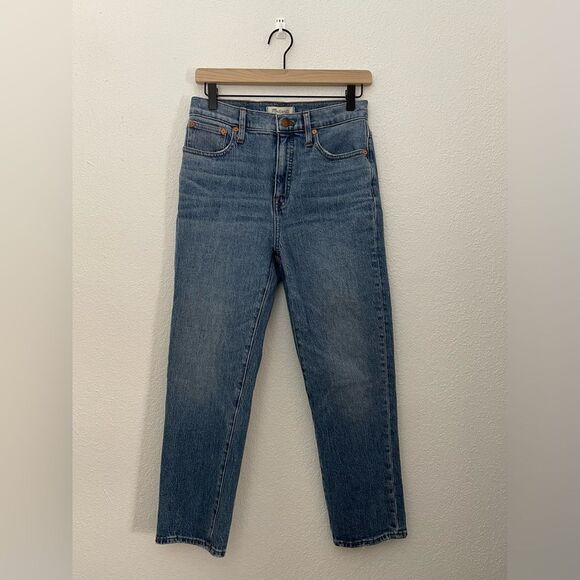 Madewell Classic High Rise Cropped Straight Jeans in Peralta Wash Size 26 AA596 - Picture 3 of 13
